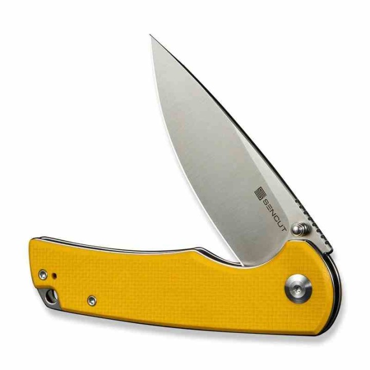 Couteau Sencut Praktisk Yellow Manche G10 Lame Acier 9Cr18MoV IKBS Linerlock Clip S240192 - Livraison Gratuite