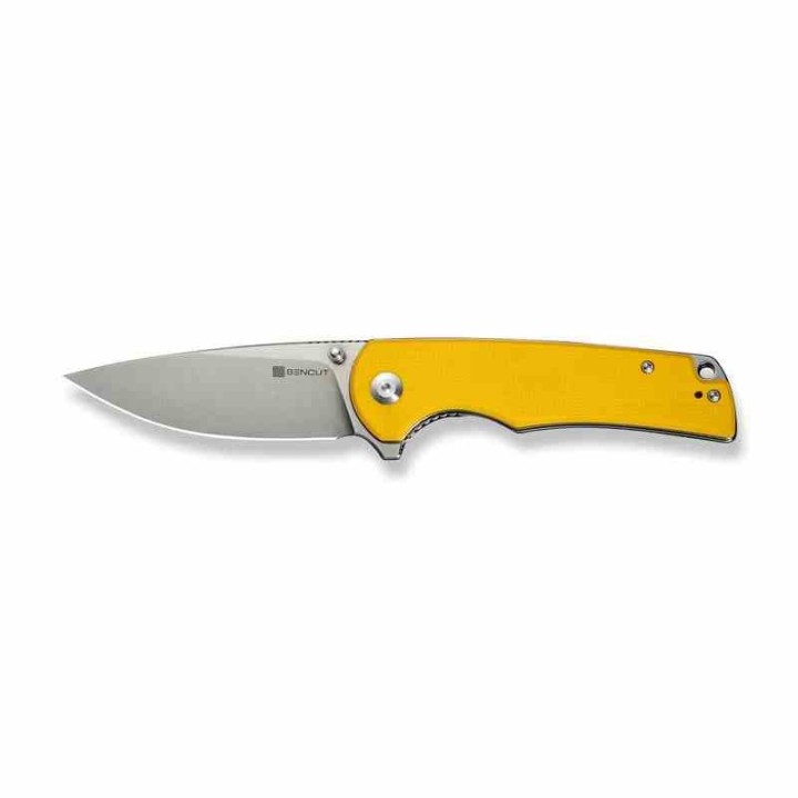 Couteau Sencut Praktisk Yellow Manche G10 Lame Acier 9Cr18MoV IKBS Linerlock Clip S240192 - Livraison Gratuite