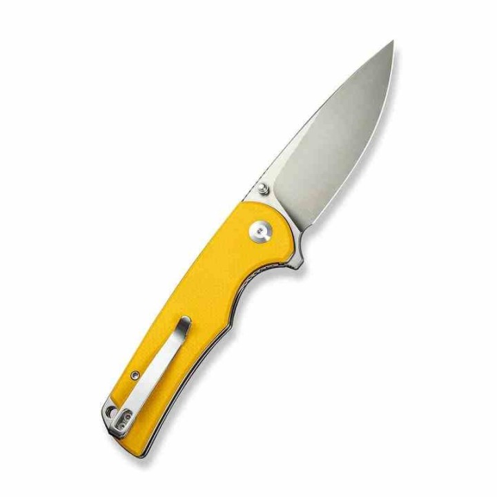 Couteau Sencut Praktisk Yellow Manche G10 Lame Acier 9Cr18MoV IKBS Linerlock Clip S240192 - Livraison Gratuite