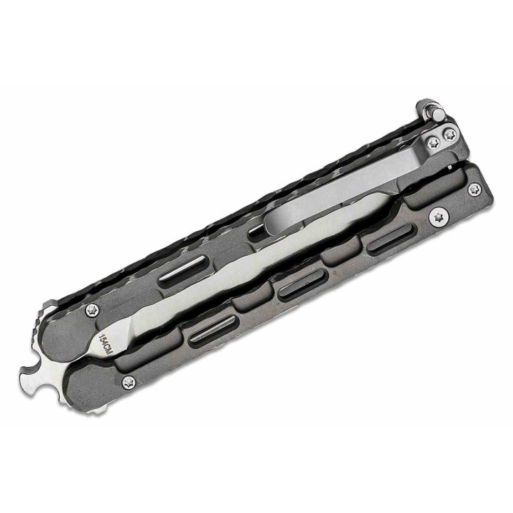 Couteau Papillon Mantis Bali Song Dexter Warn Lame Acier 154CM Manche Titane Made USA MAN8055 - Livraison Gratuite