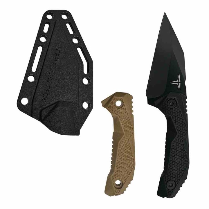 Couteau Takumitak SPARKY Black Lame Acier 3Cr13 Manche & Etui FRN TKF3S09 - Livraison Gratuite