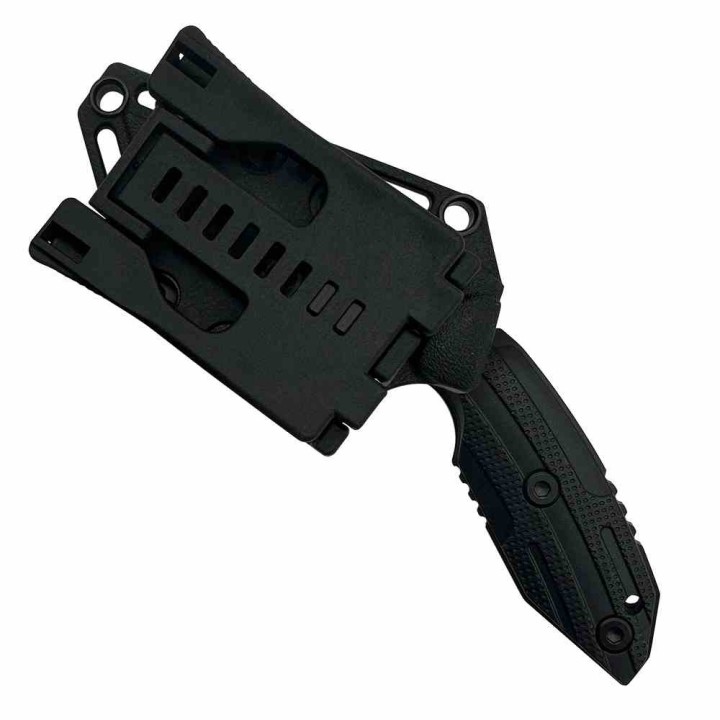 Couteau Tactical Takumitak Muted Black Lame Tanto Acier 3Cr13 Manche & Etui FRN TKF3S06 - Livraison Gratuite