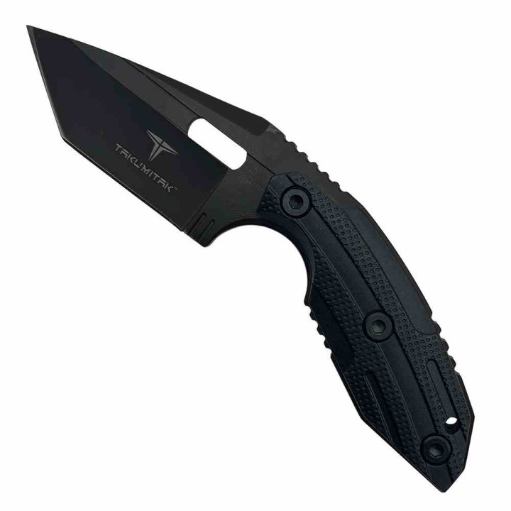 Couteau Tactical Takumitak Muted Black Lame Tanto Acier 3Cr13 Manche & Etui FRN TKF3S06 - Livraison Gratuite