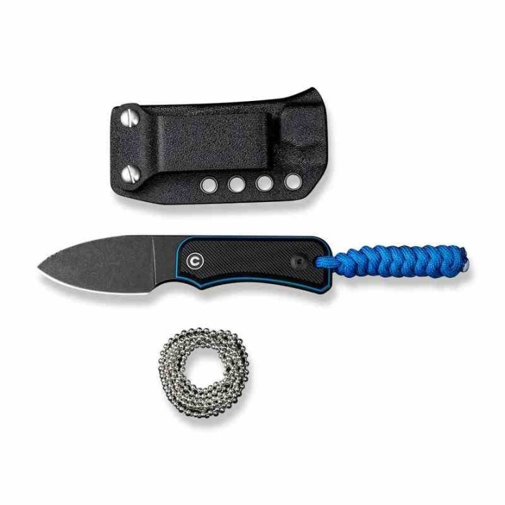 Couteau de Cou CIVIVI Baby Banter Black Lame Acier Nitro-V Manche G10 Etui Kydex CIVC230451 - Livraison Gratuite