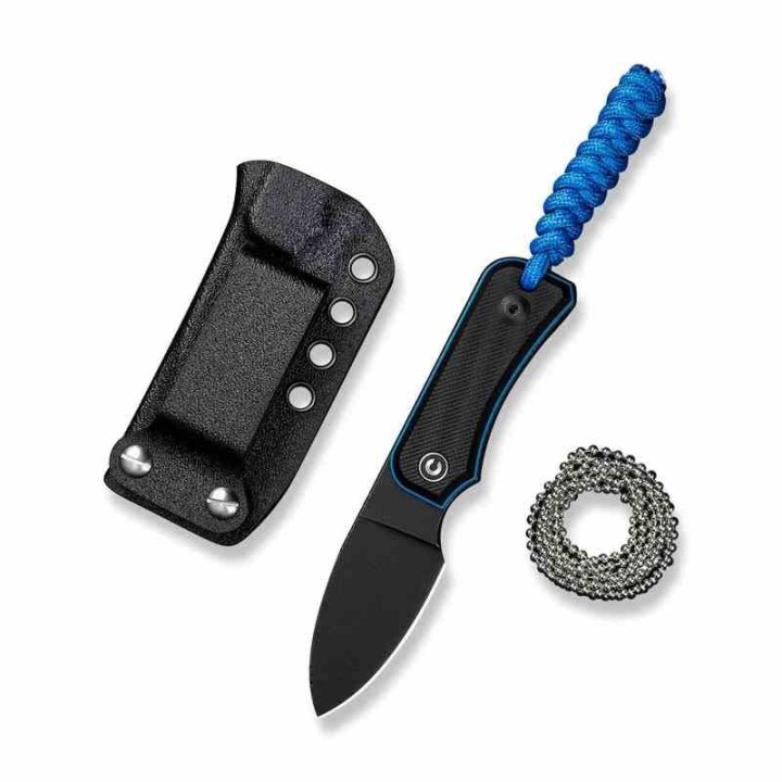 Couteau de Cou CIVIVI Baby Banter Black Lame Acier Nitro-V Manche G10 Etui Kydex CIVC230451 - Livraison Gratuite