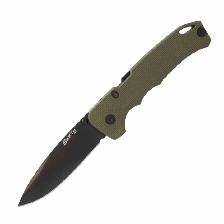 Couteau Cold Steel Swift III A/O Lame Acier CPM-M4 Black Manche FDE G10 Clip ATLAS Lock CSFL40AT - Livraison Gratuite
