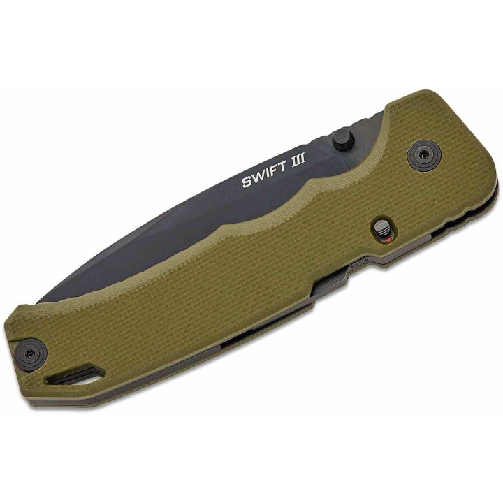 Couteau Cold Steel Swift III A/O Lame Acier CPM-M4 Black Manche FDE G10 Clip ATLAS Lock CSFL40AT - Livraison Gratuite