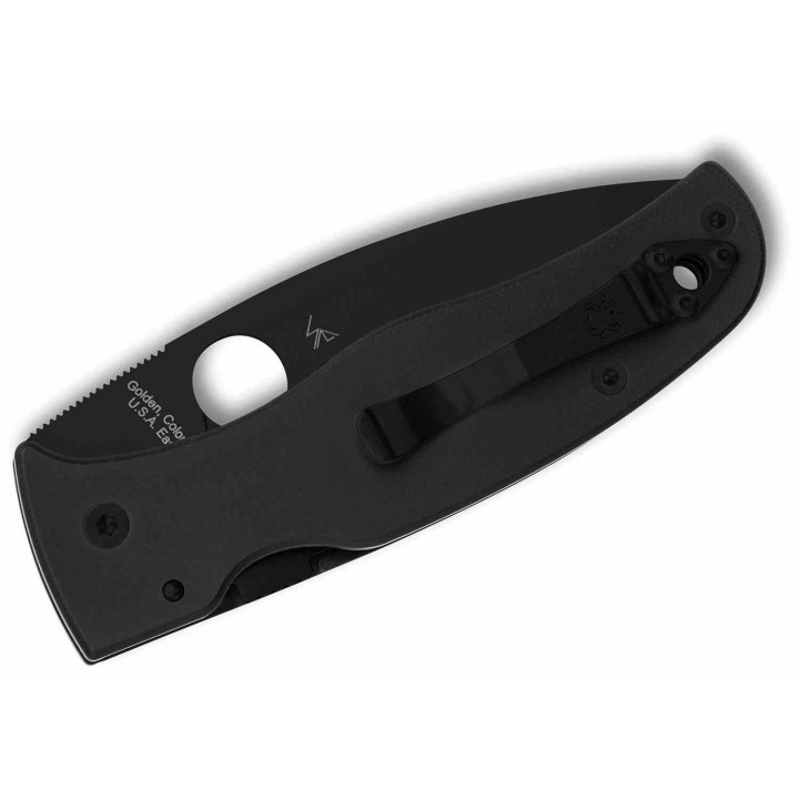 Couteau Spyderco Bodacious Compression Blk Lame Acier CPM S30V Manche G10 Clip Made USA SC263GPBK - Livraison Gratuite