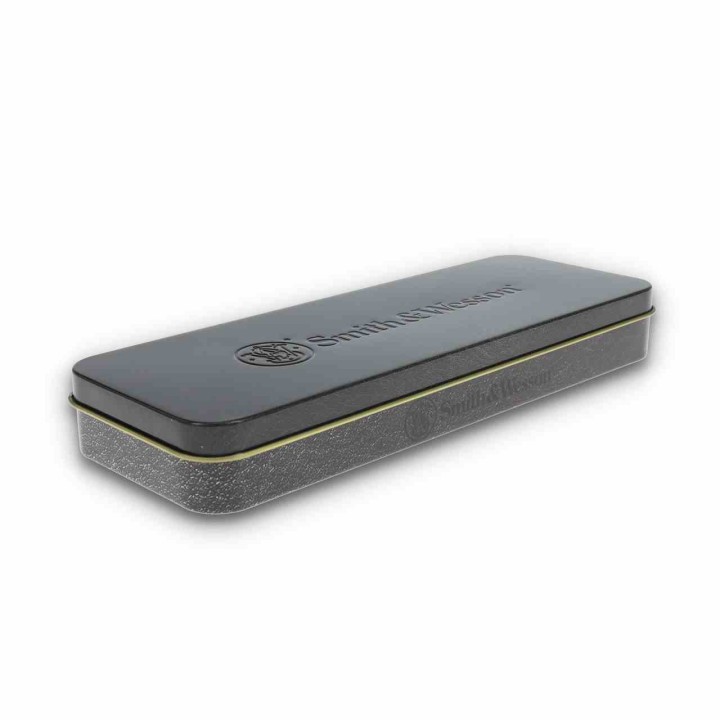 Couteau Smith&Wesson A/O Lame Acier 3Cr13 Manche Aluminium Linerlock Clip Boite Métal SWP1208873 - Livraison Gratuite