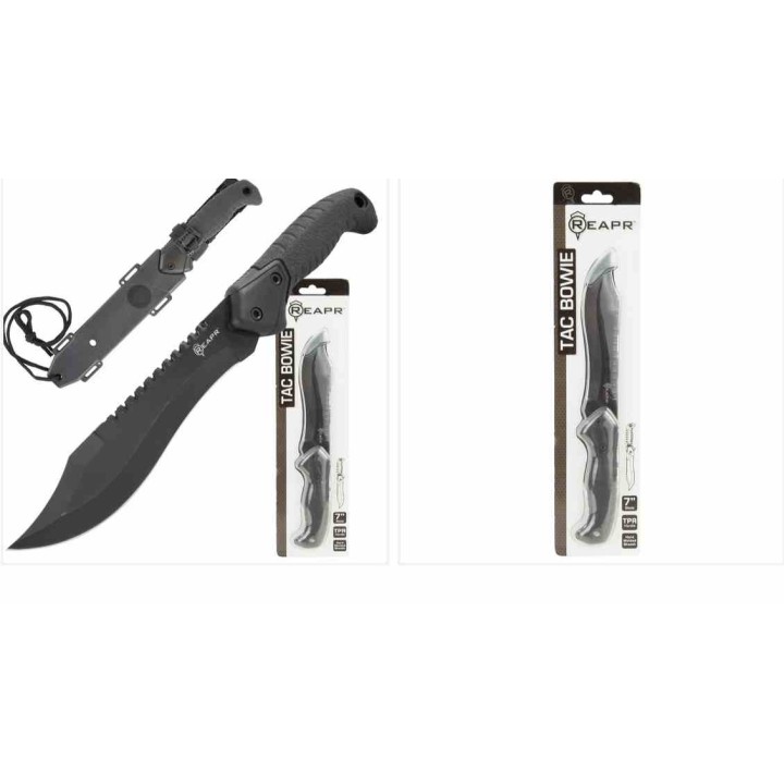 Couteau de Survie REAPR Tac Bowie Lame Acier 420 Manche TPR Etui Molded SHF11001  - Livraison Gratuite