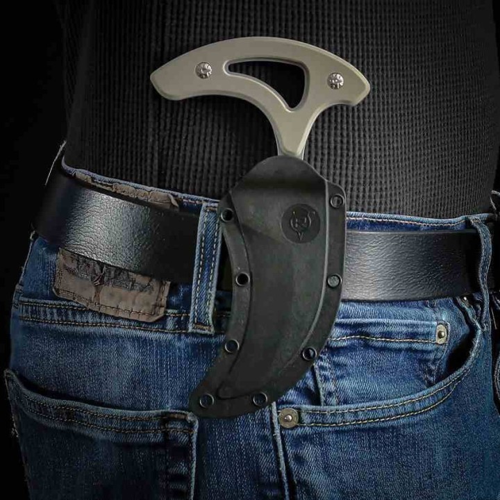 Couteau Push Dagger Reapr Tac Talon Lame Acier 420 Manche Tan G10 Etui Nylon SHF11041 - Livraison Gratuite