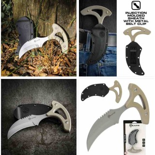 Couteau Push Dagger Reapr Tac Talon Lame Acier 420 Manche Tan G10 Etui Nylon SHF11041 - Livraison Gratuite