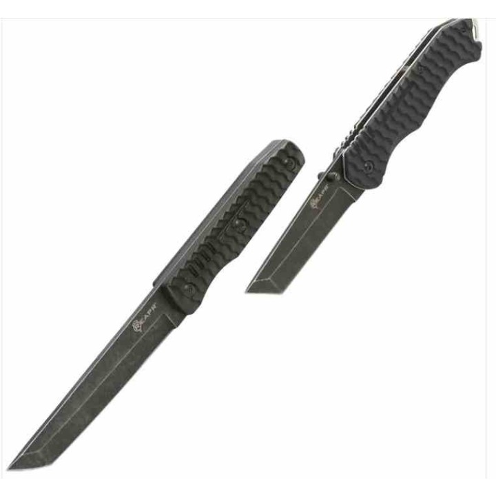 Lot de 2 Couteaux Reapr Tac Tanto 1 Fixe & 1 Folder Lame Acier 420 Etui Nylon SHF11008 - Livraison Gratuite