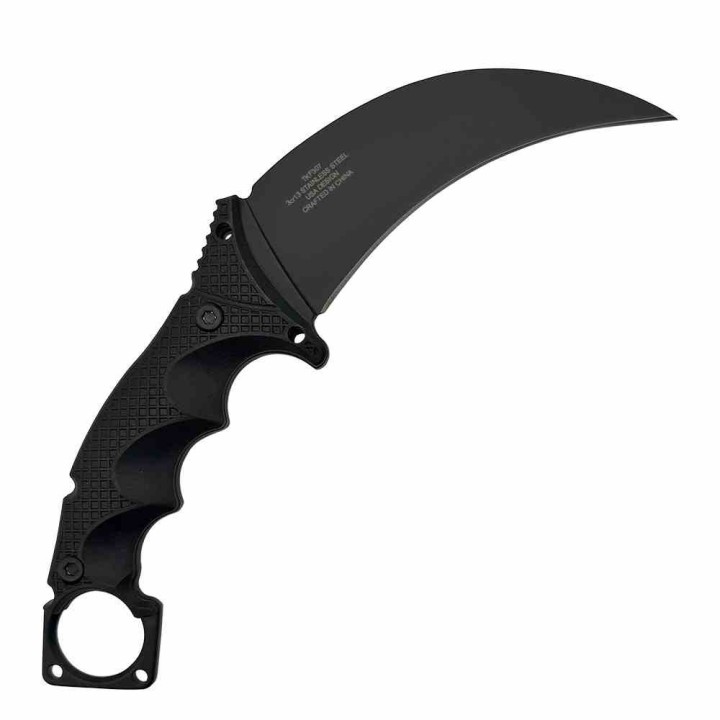 Couteau Karambit Takumitak Midnight Lame Acier 3Cr13 Manche & Etui FRN TKF307 - Livraison Gratuite