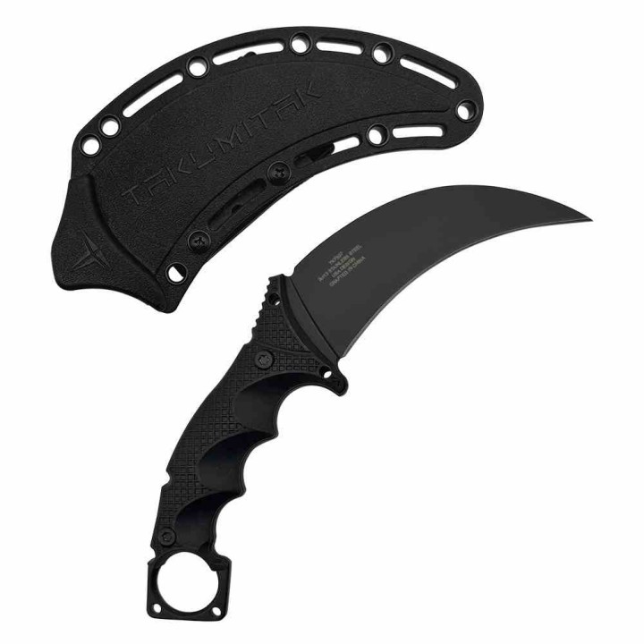 Couteau Karambit Takumitak Midnight Lame Acier 3Cr13 Manche & Etui FRN TKF307 - Livraison Gratuite
