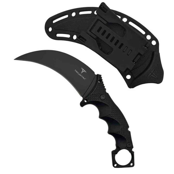 Couteau Karambit Takumitak Midnight Lame Acier 3Cr13 Manche & Etui FRN TKF307 - Livraison Gratuite