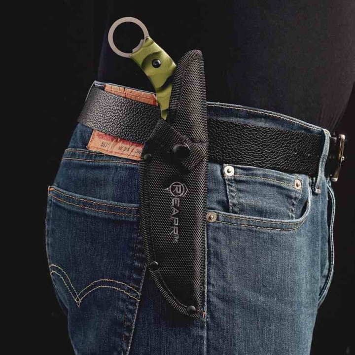 Couteau Karambit Reapr Slamr Recurve Tanto Manche Green Lame Acier 420 Etui Nylon SHF11010 - Livraison Gratuite
