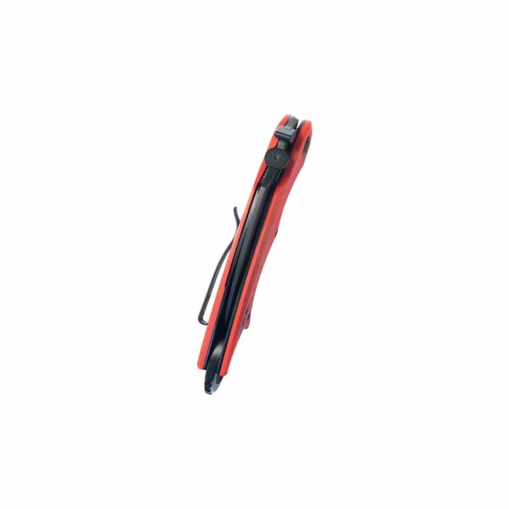 Couteau Kubey Rogue Pikal Karambit Red Manche G10 Lame Acier 14C28N SW IKBS Linerlock Clip KUB298F - Livraison Gratuite