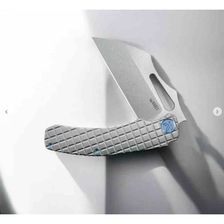 Couteau Kubey Sylow Grey Manche Titane Lame Acier 14C28N SW IKBS Framelock Clip KUB260A - Livraison Gratuite
