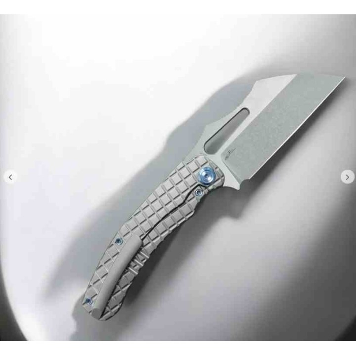Couteau Kubey Sylow Grey Manche Titane Lame Acier 14C28N SW IKBS Framelock Clip KUB260A - Livraison Gratuite