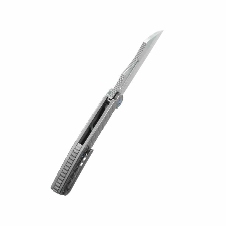 Couteau Kubey Sylow Grey Manche Titane Lame Acier 14C28N SW IKBS Framelock Clip KUB260A - Livraison Gratuite