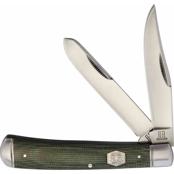 Couteau Pliant Rough Ryder Classic Micarta Trapper 440 Blade Manche Micarta RR1990 - Livraison Gratuite