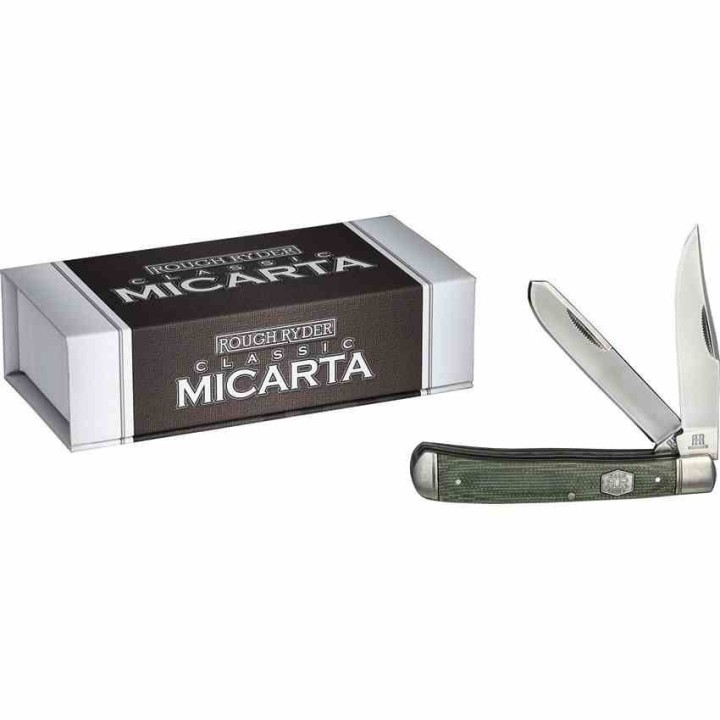 Couteau Pliant Rough Ryder Classic Micarta Trapper 440 Blade Manche Micarta RR1990 - Livraison Gratuite