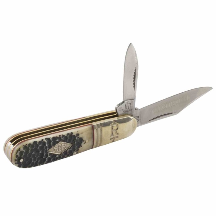 Couteau Rough Ryder Buckshot Bone Barlow Lame Acier 440A Manche en Os RR2041 - Livraison Gratuite