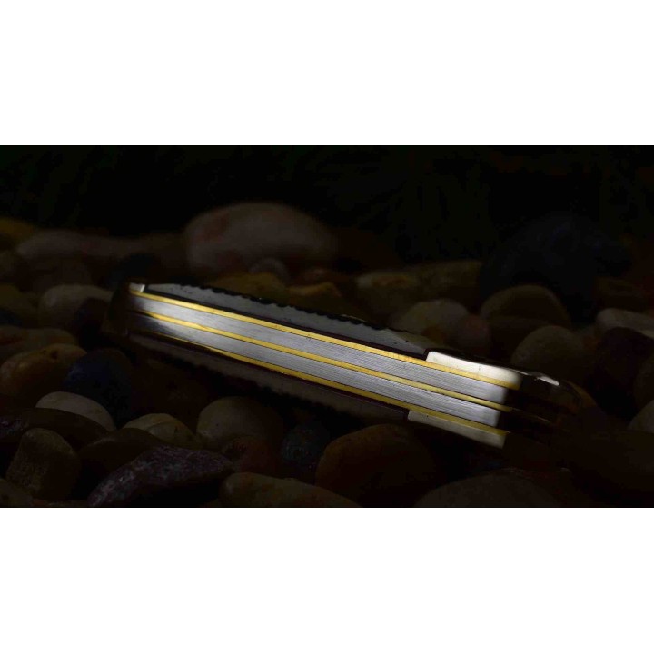 Couteau Rough Ryder Buckshot Bone Trapper Lames Acier 440A Manche Os Slip Joint RR1544 - Livraison Gratuite