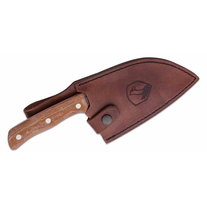 Couteau Condor Serbian Kuvar Cleaver Lame Acier Carbone 1075 Manche Micarta Etui Cuir Salvador CTK500962HC - Livraison Gratuite