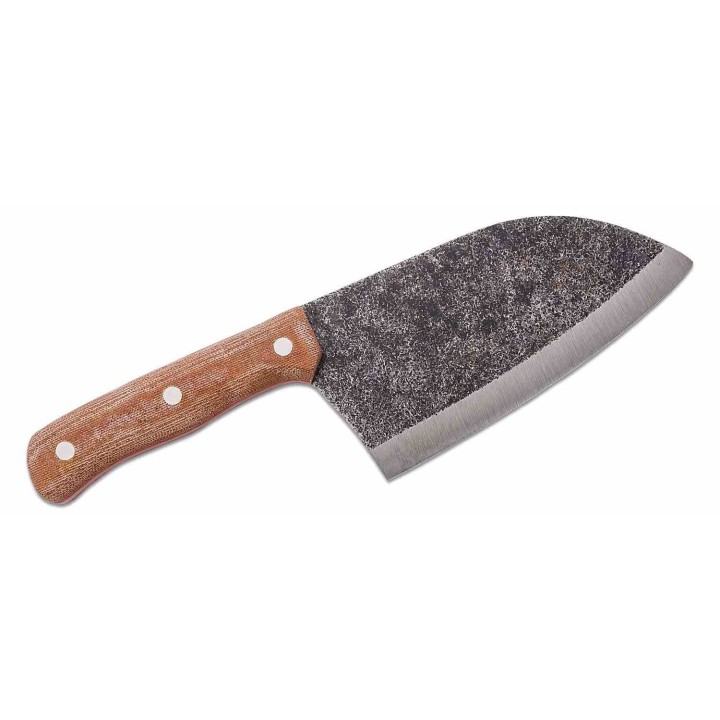 Couteau Condor Serbian Kuvar Cleaver Lame Acier Carbone 1075 Manche Micarta Etui Cuir Salvador CTK500962HC - Livraison Gratuite
