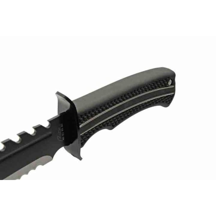 Couteau Rite Edge Raptor Hunter Lame Acier 3Cr13 Sawback Manche ABS Etui Nylon CN211633 - Livraison Gratuite