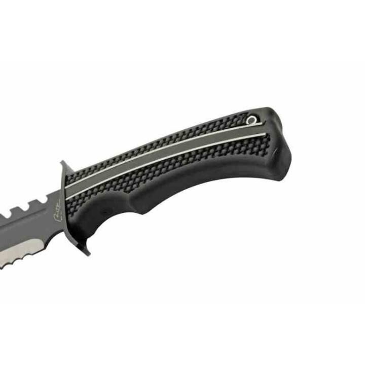 Couteau Rite Edge Raptor Hunter Lame Acier 3Cr13 Sawback Manche ABS Etui Nylon CN211633 - Livraison Gratuite