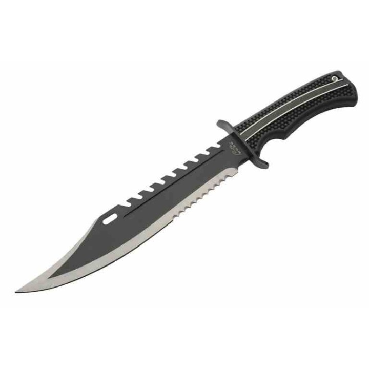 Couteau Rite Edge Raptor Hunter Lame Acier 3Cr13 Sawback Manche ABS Etui Nylon CN211633 - Livraison Gratuite