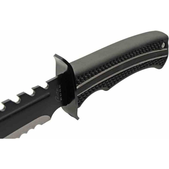 Couteau Rite Edge Raptor Hunter Lame Acier 3Cr13 Sawback Manche ABS Etui Nylon CN211633 - Livraison Gratuite