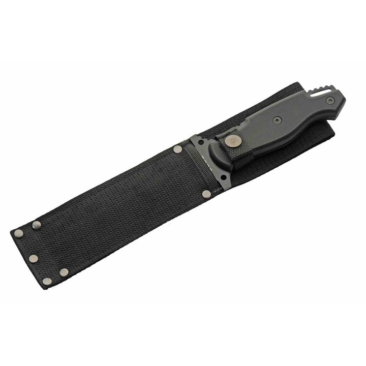 Couteau Tactical Ranger Tanto Lame Acier 3Cr13 Manche Abs Etui Nylon CN211631 - Livraison Gratuite