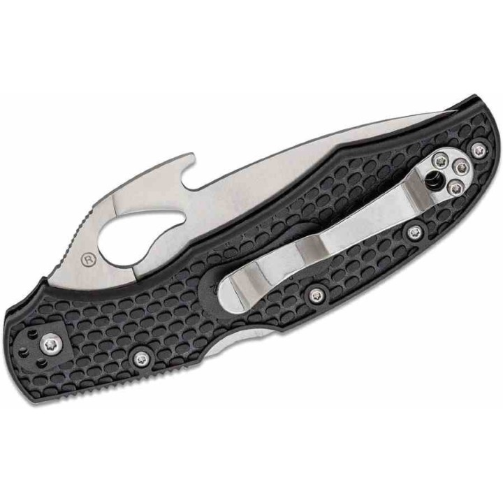 Couteau Spyderco Byrd Cara Cara 2 Emerson Lame Acier 8Cr13MoV Combo Manche FRN Lockback Clip BY03PSBK2W - Livraison Gratuite