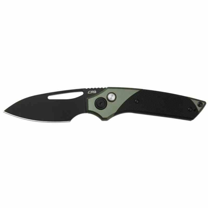 Couteau CJRB Cutlery Version Green/Black Manche Alu Lame Acier AR-RPM9 Blk IKBS Button Lock Clip J1949BBK - Livraison Gratuite