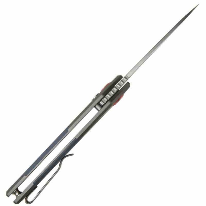 Couteau CJRB Cutlery Version Gray/Blue Manche Alu Lame Acier AR-RPM9 IKBS Button Lock Clip J1949GY - Livraison Gratuite