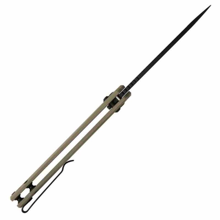 Couteau CJRB Bellona Desert Manche G10 Lame Tanto Acier AR-RPM9 Black IKBS Crossbar Lock Clip J1947BDE - Livraison Gratuite