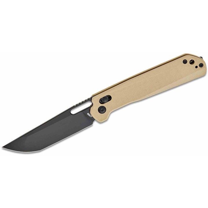 Couteau CJRB Bellona Desert Manche G10 Lame Tanto Acier AR-RPM9 Black IKBS Crossbar Lock Clip J1947BDE - Livraison Gratuite