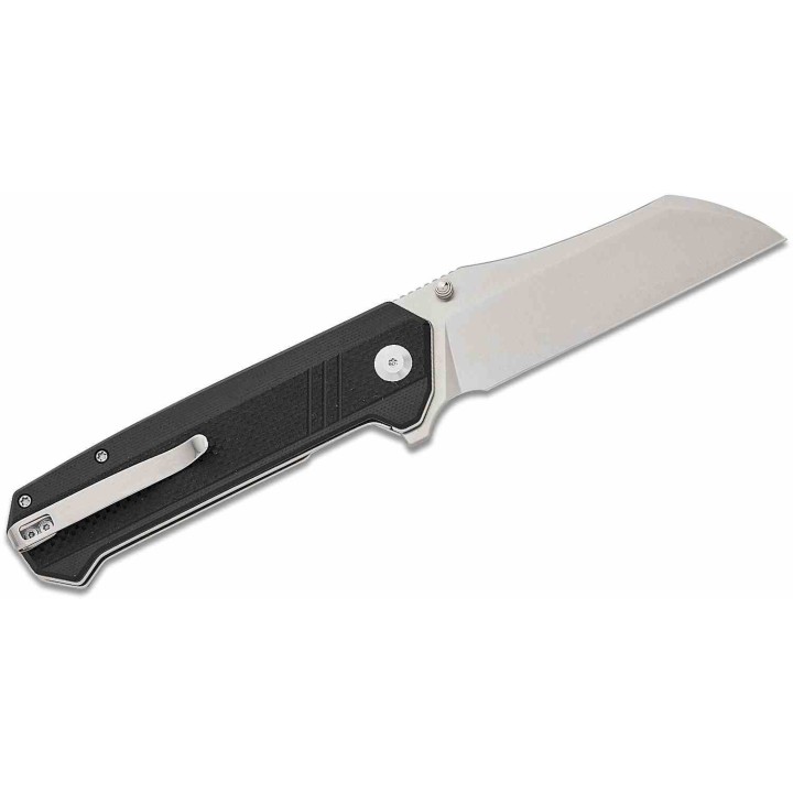 Couteau SENCUT Draxor Black Manche G10 Lame Acier 9Cr18MoV Satin Sheepsfoot IKBS LinerLock Clip S240351 - Livraison Gratuite