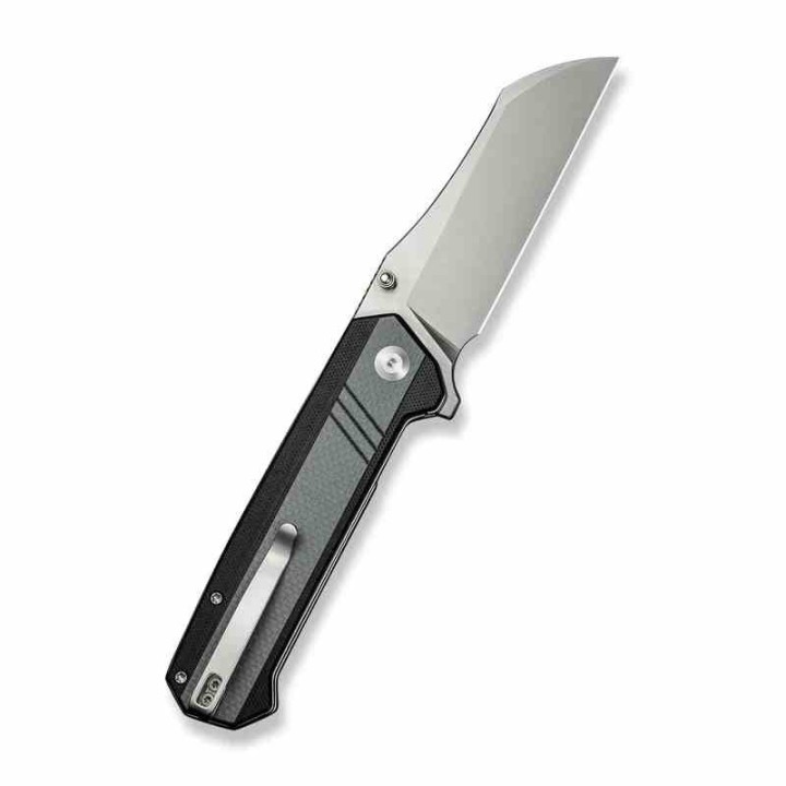 Couteau SENCUT Draxor Black/Gray Manche G10 Lame Acier 9Cr18MoV Sheepsfoot IKBS LinerLock Clip S240353 - Livraison Gratuite