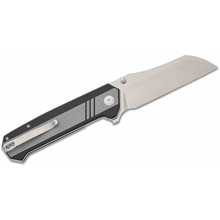 Couteau SENCUT Draxor Black/Gray Manche G10 Lame Acier 9Cr18MoV Sheepsfoot IKBS LinerLock Clip S240353 - Livraison Gratuite