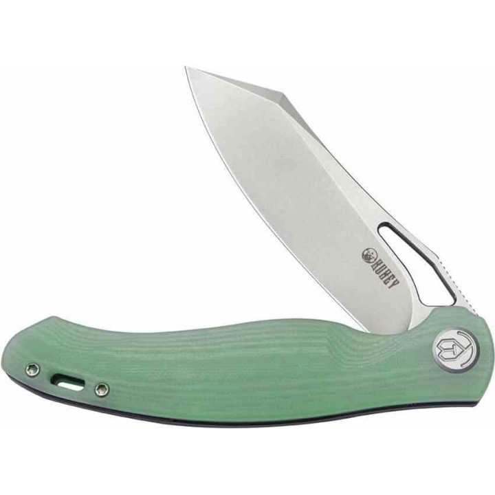 Couteau Kubey Drake Jade Manche G10 Lame Acier AUS-10 Manche IKBS Linerlock Clip Titane KUB239I - Livraison Gratuite