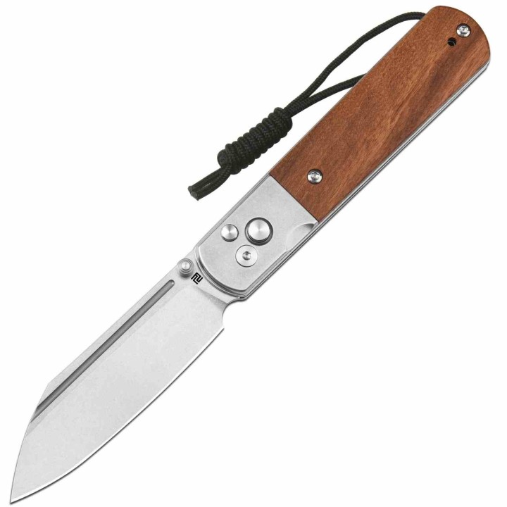 Couteau ARTISAN CUTLERY Holm Rose Wood Lame Acier AR-RPM9 IKBS Button Lock Clip ATZ1875PRW - Livraison Gratuite