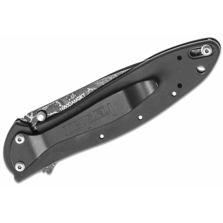 KS1660DAMBK Couteau Kershaw Leek Damas A/O Manche Black Tungsten DLC Framelock Clip USA - Livraison Gratuite