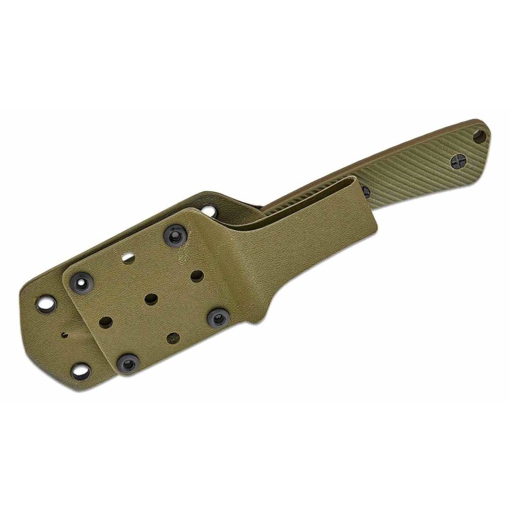 Couteau de Chasse Survie Browning Back Country Micro OD Green Manche G10 Lame Acier D2 Etui Kydex BR0538B - Livraison Gratuite