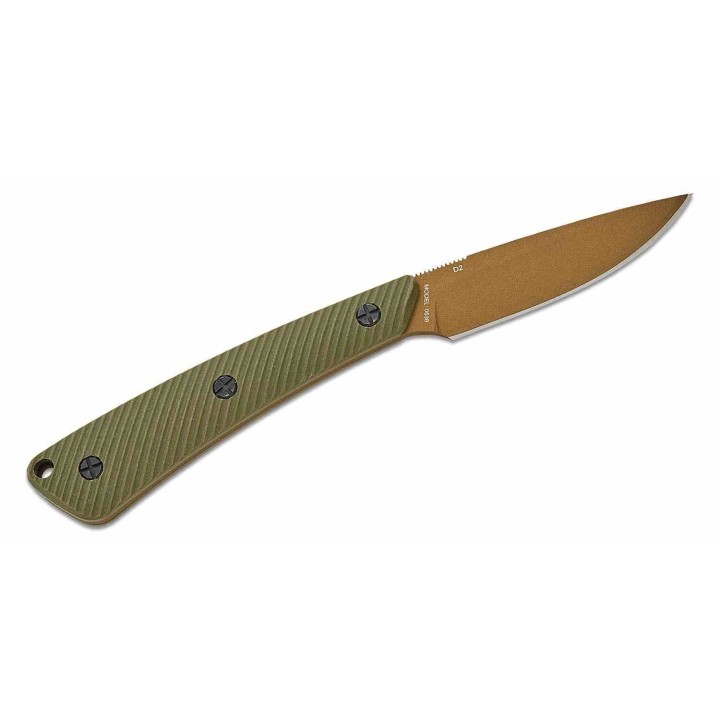 Couteau de Chasse Survie Browning Back Country Micro OD Green Manche G10 Lame Acier D2 Etui Kydex BR0538B - Livraison Gratuite