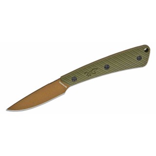 Couteau de Chasse Survie Browning Back Country Micro OD Green Manche G10 Lame Acier D2 Etui Kydex BR0538B - Livraison Gratuite